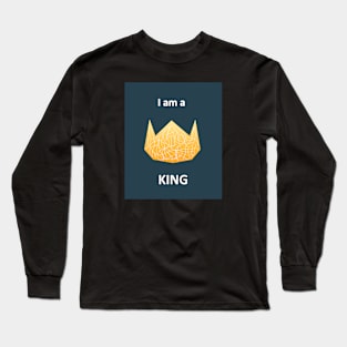 Minimalist Crown Shape Long Sleeve T-Shirt